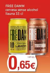 Oferta de Free Damm - Cervesa Sense Alcohol Llauna por 0,65€ en Supermercats Jespac