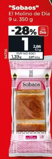 Oferta de El Molino De Dia - Sobaos por 1€ en Dia