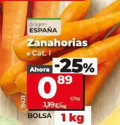 Oferta de Zanahorias por 0,89€ en Dia