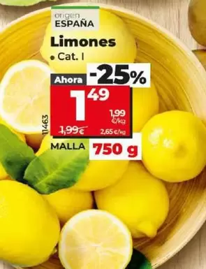 Oferta de Limones por 1,49€ en Dia