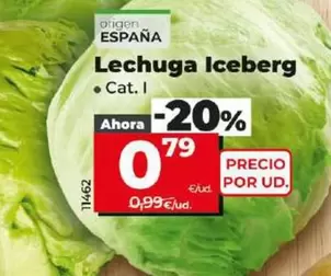 Oferta de Lechuga Iceberg por 0,79€ en Dia