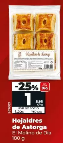 Oferta de El Molino De Dia - Hojaldres De Astorga por 1€ en Dia