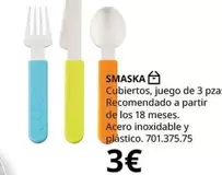 Oferta de Smaska - Cubiertos por 3€ en IKEA