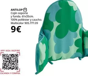 Oferta de Antilop Cojín Soporte Y Funda por 9€ en IKEA