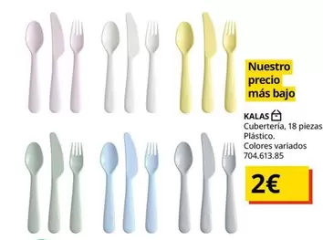 Oferta de Cubertería 18 Piezas por 2€ en IKEA