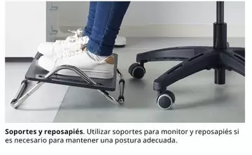 Oferta de Soportes Y Reposapiés. Utilizar Soportes Para Monitor Y Reposapiés Si Necesario Para Mantener Una Postura Adecanada en IKEA