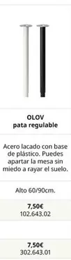 Oferta de Olov - Pata Regulable por 7,5€ en IKEA