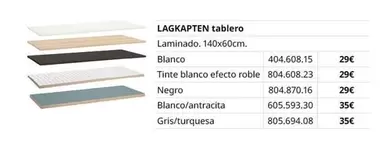 Oferta de Blanco - Tableto por 29€ en IKEA