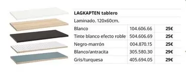 Oferta de Blanco - Lagkapten Tablero por 29€ en IKEA