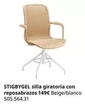 Oferta de Stigaygel Silla Giratoria Con Reposabrazos por 149€ en IKEA