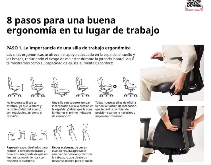 Oferta de Paso - 8 pasos para una buena ergonomia en tu lugar de trabajo en IKEA