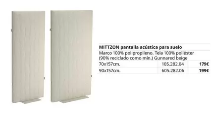 Oferta de Mitzon Pantallas Acústica Para Suelo por 179€ en IKEA