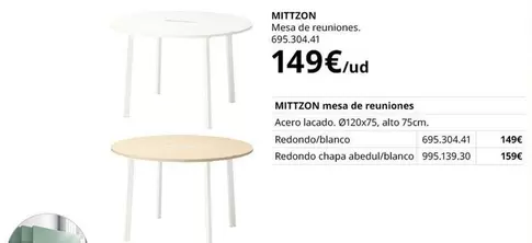 Oferta de Redondo - Mitzon Mesa De Reuniones por 149€ en IKEA