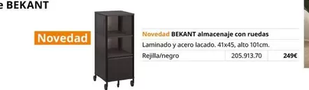 Oferta de Bekant Almacenaje Con Ruedas por 249€ en IKEA