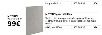 Oferta de Blanco - Mitzon por 99€ en IKEA