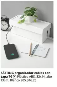 Oferta de ABS - S;ATING ORGANIZADOR CABLES CON TAPA por 7€ en IKEA