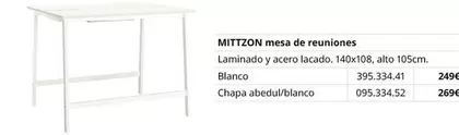 Oferta de Blanco - Mitzon Mesa De Reuniones por 249€ en IKEA