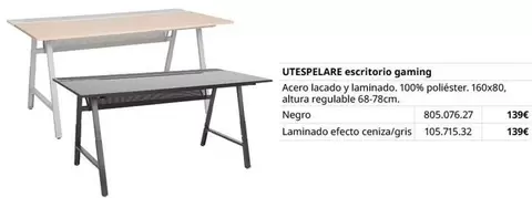 Oferta de Gaming - Esteritorio Gaming por 139€ en IKEA