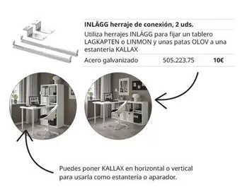 Oferta de Inlagg - Herraje De Conexión por 10€ en IKEA