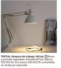 Oferta de Tertial - Lámpara De Trabajo por 14€ en IKEA