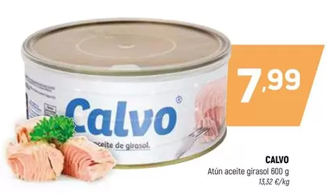 Oferta de Calvo - Atun Aceite Girasol por 7,99€ en Coviran