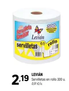 Oferta de Levian - Servilletas En Rollo por 2,19€ en Coviran