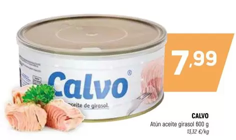 Oferta de Calvo - Atun Aceite Girasol por 7,99€ en Coviran