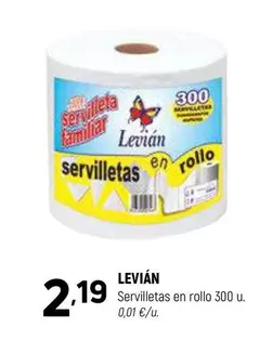 Oferta de Levian - Servilletas En Rollo por 2,19€ en Coviran