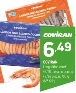 Oferta de Coviran - Langostino Crudo 45/55 Piezas O Cocido por 6,49€ en Coviran