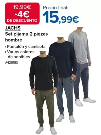 Oferta de Set Pijama 2 Piezas Hombre por 15,99€ en Costco