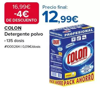 Oferta de Colon - Detergente Polvo por 12,99€ en Costco