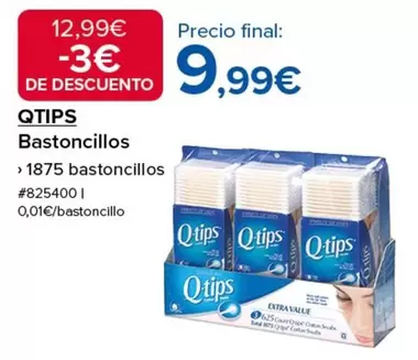 Oferta de Qtips - Bastoncillos por 9,99€ en Costco