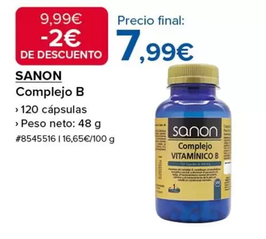 Oferta de Sanon - Complejo B por 7,99€ en Costco