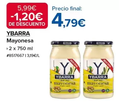 Oferta de Ybarra - Mayonesa por 4,79€ en Costco