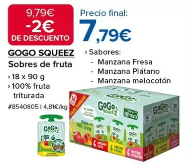 Oferta de Gogo squeez - Sques De Fruta por 7,79€ en Costco