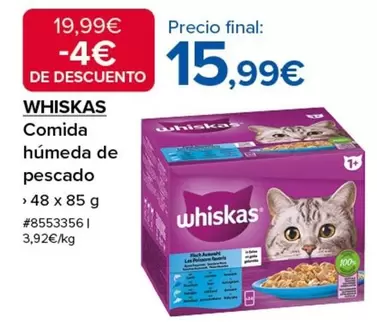 Oferta de Whiskas - Comida Húmeda De Pescado por 15,99€ en Costco