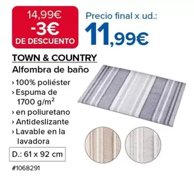 Oferta de Town & Country - Alfombra De Baño por 11,99€ en Costco