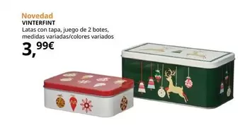 Oferta de Vinterfint Latas Con Tapa por 3,99€ en IKEA