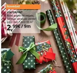 Oferta de Vinterfint Rollo Papel De Regalo por 2,99€ en IKEA