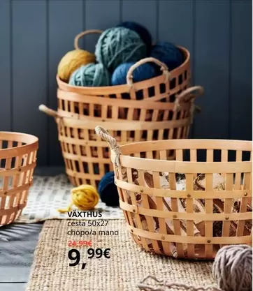 Oferta de Växthus Cesta 50x27 Chopo por 9,99€ en IKEA