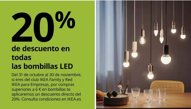 Oferta de Bombillas Led en IKEA