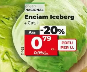 Oferta de Lechuga Iceberg por 0,79€ en Dia