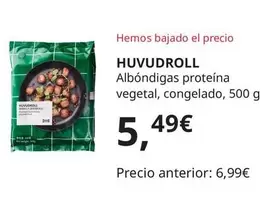 Oferta de Huvudroll Albóndigas Proteína Vegetal por 5,49€ en IKEA