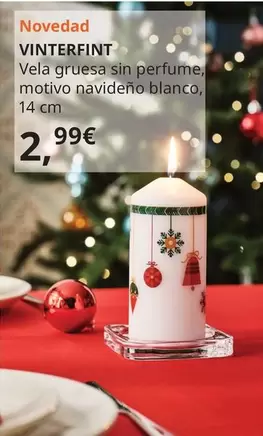 Oferta de Vinterfint - Vela Gruesa Sin Perfume por 2,99€ en IKEA