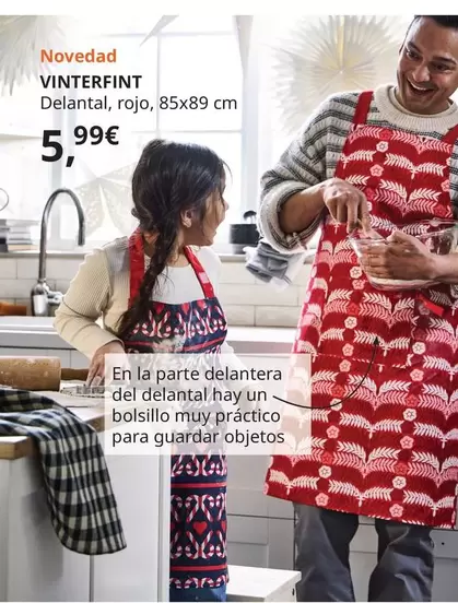 Oferta de Vinterfint Delantal por 5,99€ en IKEA