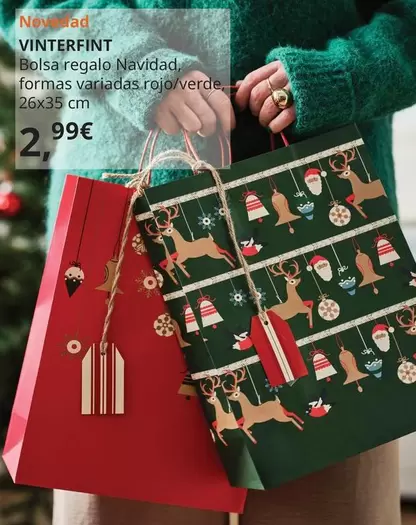 Oferta de Vinterfint Bolsa Regalo Navidad por 2,99€ en IKEA