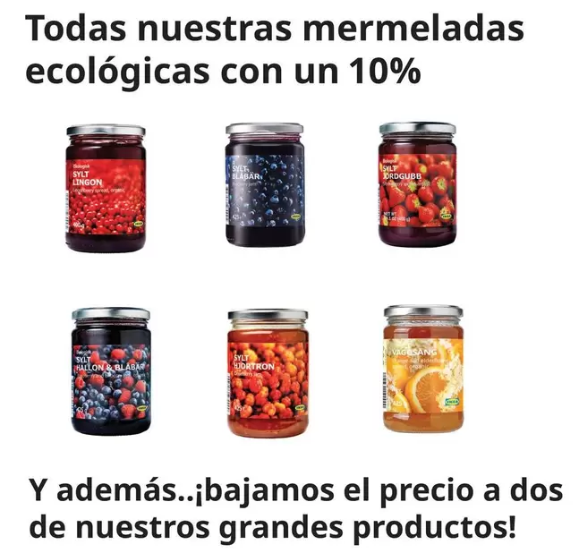 Oferta de Mermeladas Ecológicas en IKEA