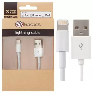 Oferta de CeX basics - Cable Lightning - USB Certificado Blanco 1m por 10€ en CeX