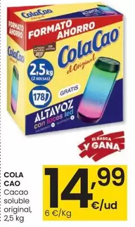 Oferta de Cola Cao - Cacao Soluble Original por 14,99€ en Eroski