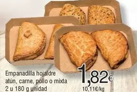 Oferta de Mixta - Empanadilla Hojaldre Atún, Carne, Pollo O por 1,82€ en Froiz